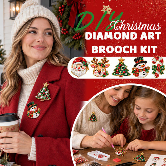 DIY Diamond Painting Christmas Brooch Kit