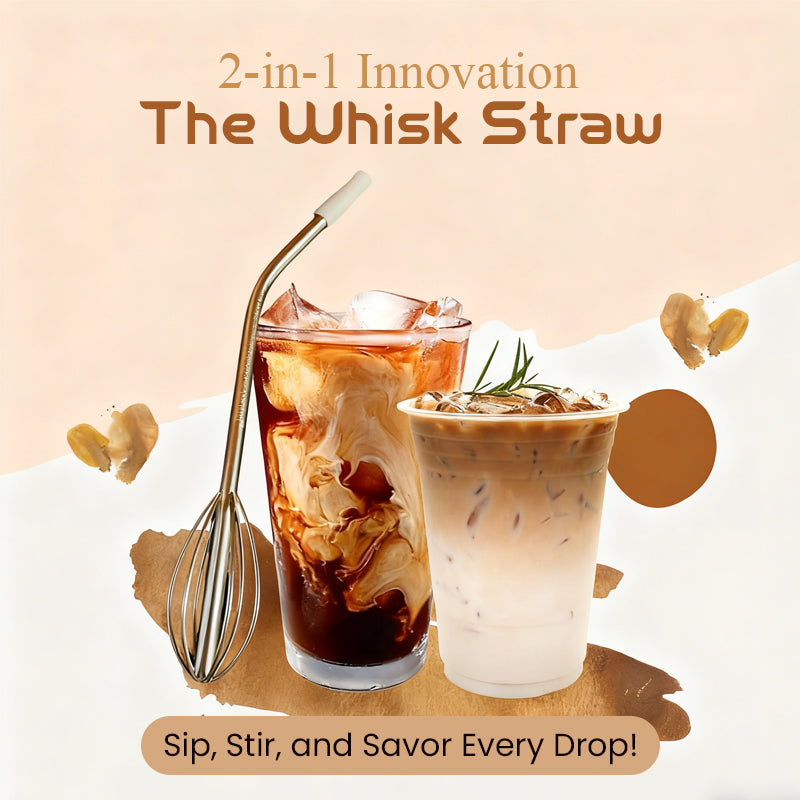 [2-in-1 Innovation] The Whisk Straw