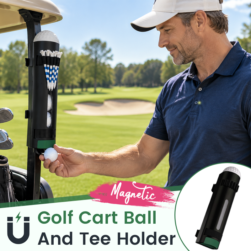 Magnetic Golf Cart Ball and Tee Holder