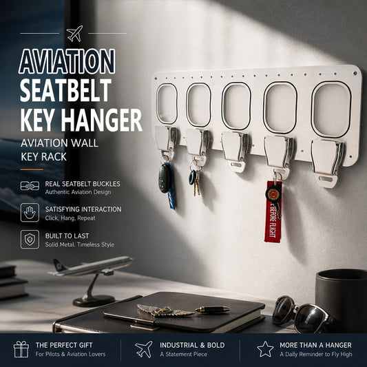Aircraft Seatbelt Buckle Key Holder | Aviation Wall Key Rack