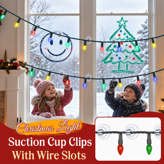 Christmas Light Suction Cup Clips with Wire Slots