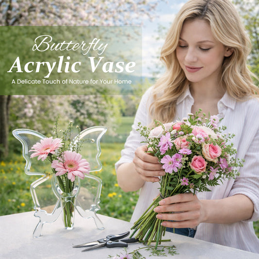 🦋 Butterfly Acrylic Vase