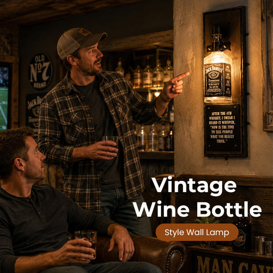 🍾✨ Vintage Bottle Wall Lamp Decoration