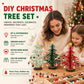 24-Day Wooden Christmas Tree Advent Calendar with Ornaments