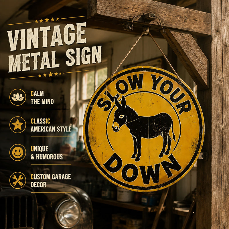 Slow Your Down Round Sign