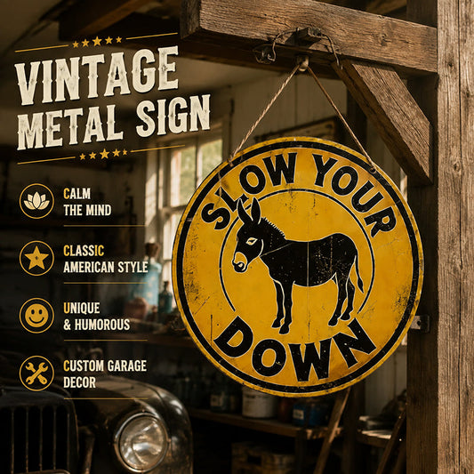 Slow Your Down Round Sign