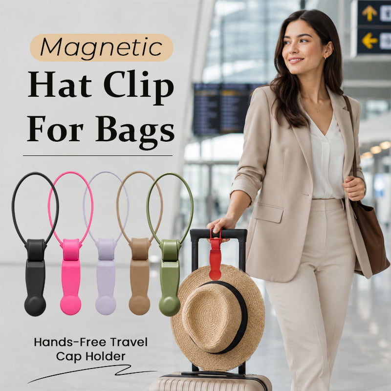 Magnetic Travel Hat Clip | Hands-Free Cap Holder for Bags & Backpacks