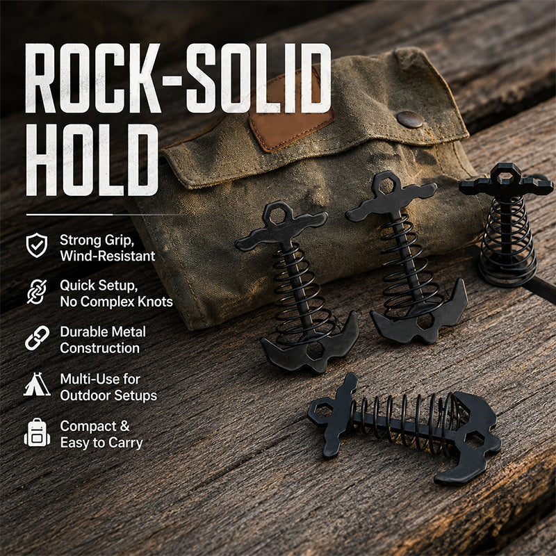 Heavy-Duty Ground Anchor Stakes | Camping Tent & Tarp Pegs