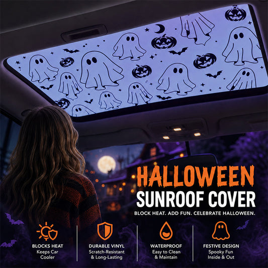 Halloween Ghost & Pumpkin Sunroof Cover