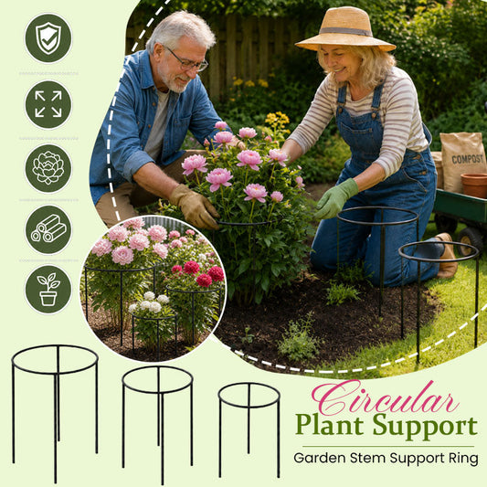 Round Plant Support Frame – Garden Stem Support Ring