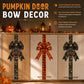 🎃Halloween Cabinet Bow Decoration-Funny Pumpkin Ribbon Wreath for Kitchen Cabinet