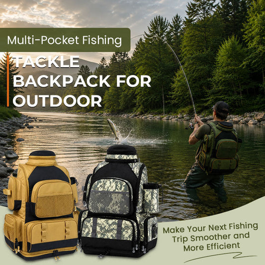 Multi-Pocket Fishing Tackle Backpack for Outdoor🎣🎒✨