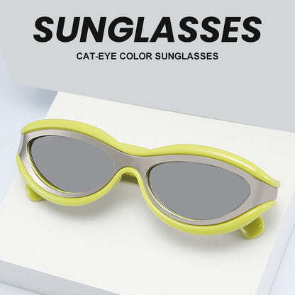 Cat-Eye Color Block UV Protection Sunglasses(Each Only $9.99)