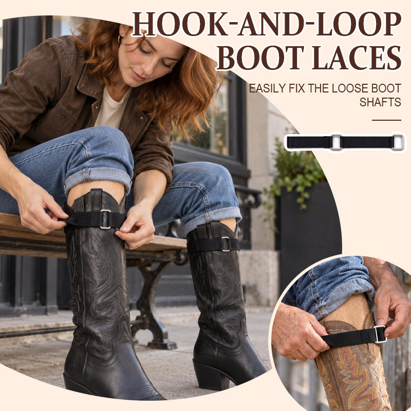 Western Cowboy Boot Straps – Adjustable Hook-and-Loop Boot Shaft Tighteners