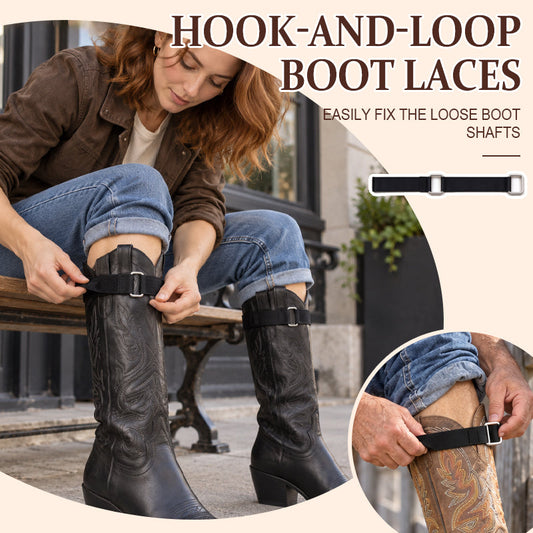 Western Cowboy Boot Straps – Adjustable Hook-and-Loop Boot Shaft Tighteners