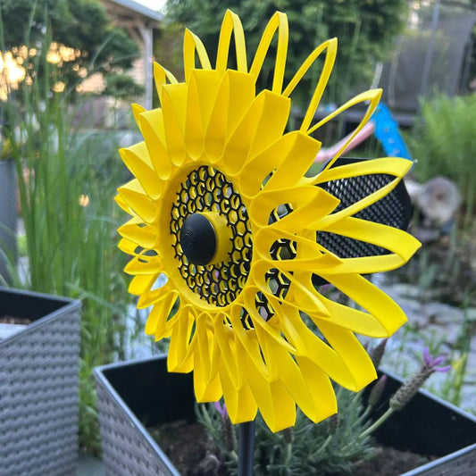 Kinetic Sunflower Windmill🌻 — Your Garden’s Golden Hour, Every Hour