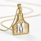 🤠 Letter Pendant CowTag Initial Necklace