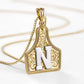 🤠 Letter Pendant CowTag Initial Necklace