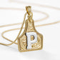 🤠 Letter Pendant CowTag Initial Necklace