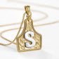 🤠 Letter Pendant CowTag Initial Necklace