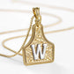 🤠 Letter Pendant CowTag Initial Necklace