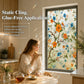 Botanical Stained Glass Leaf Window Film