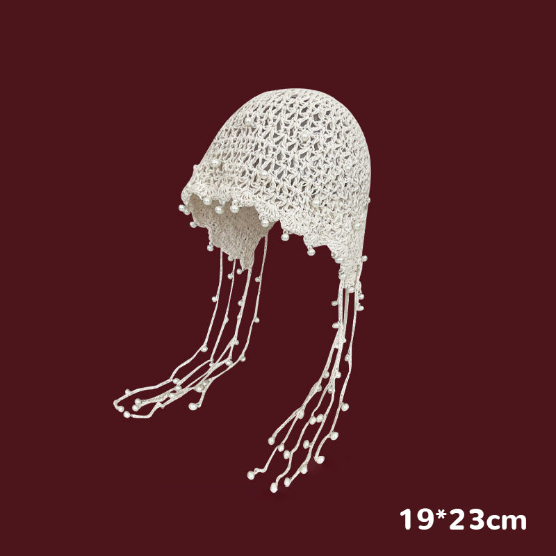 Handcrafted Pearl Tassel Hat