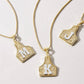 🤠 Letter Pendant CowTag Initial Necklace