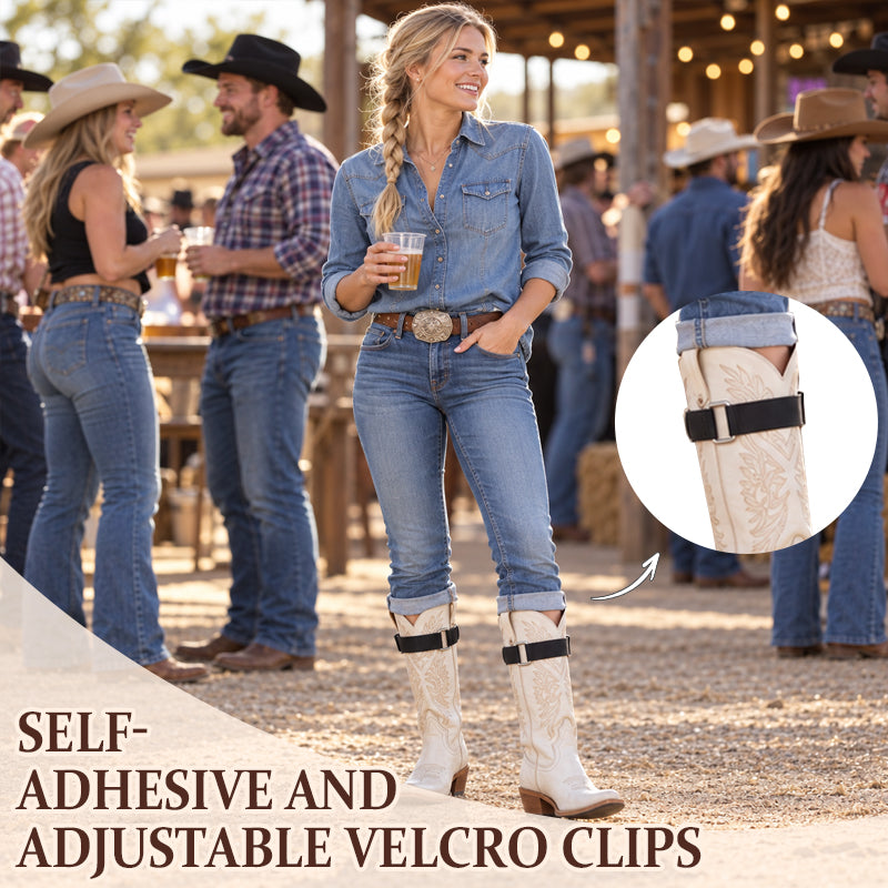 Western Cowboy Boot Straps – Adjustable Hook-and-Loop Boot Shaft Tighteners