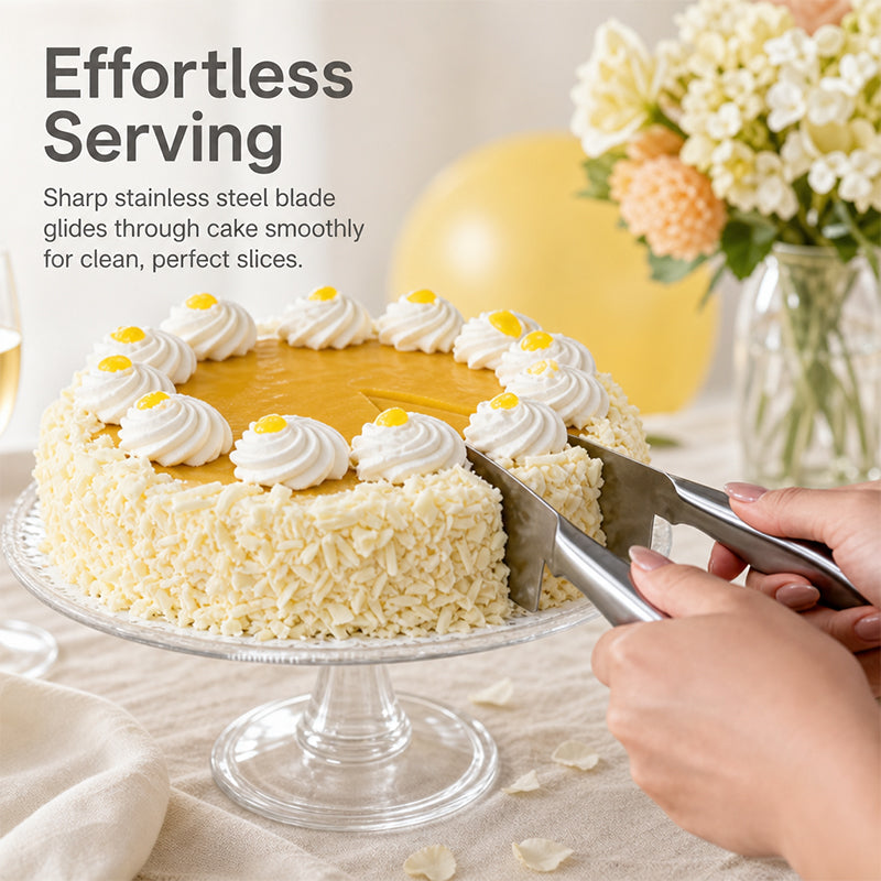 Premium Stainless Steel Cake Knife & Server Set - Perfect for Parties & Events