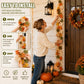 Fall Scenic Decoration Artificial Green Maple Leaf Garland for Halloween & Christmas Wall Hanging