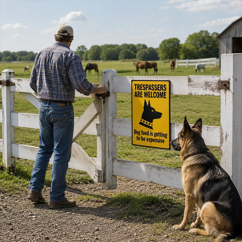 Trespassers Are Welcome Funny Warning Sign