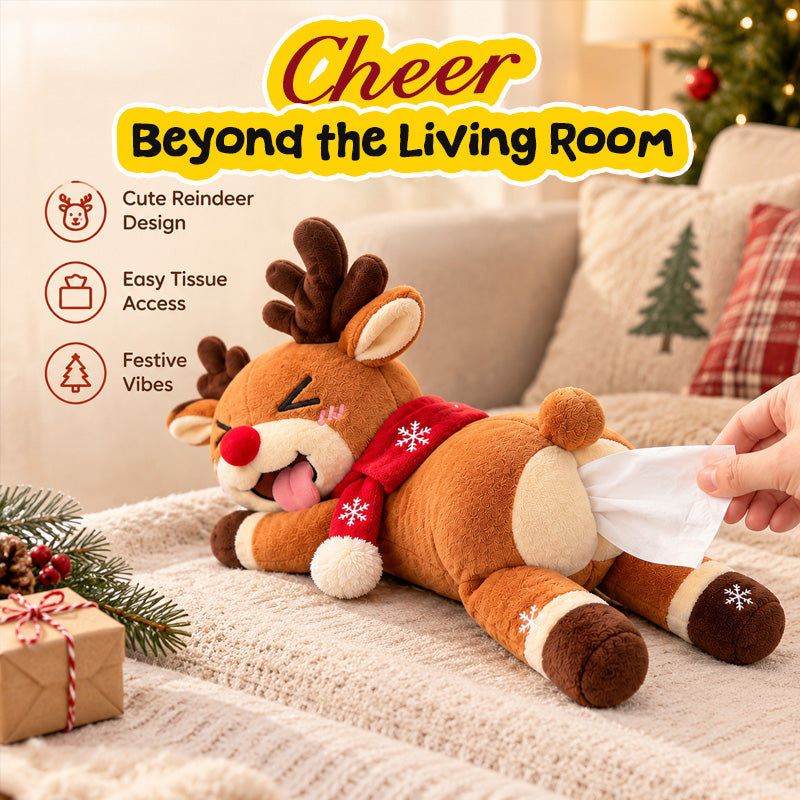 Funny Christmas Reindeer Tissue Holder