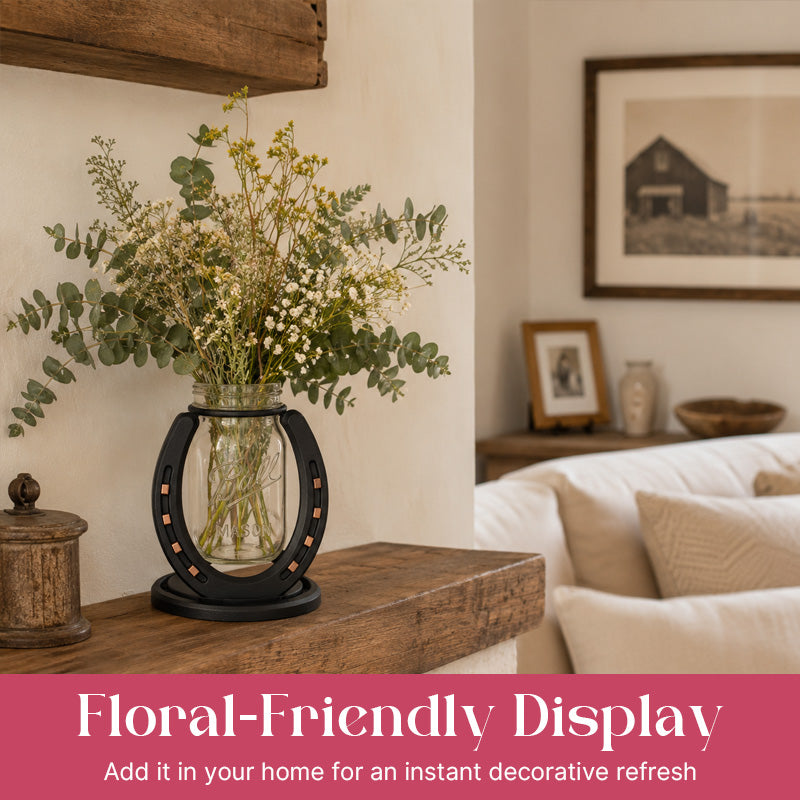 Horseshoe-Shaped Floral Vase
