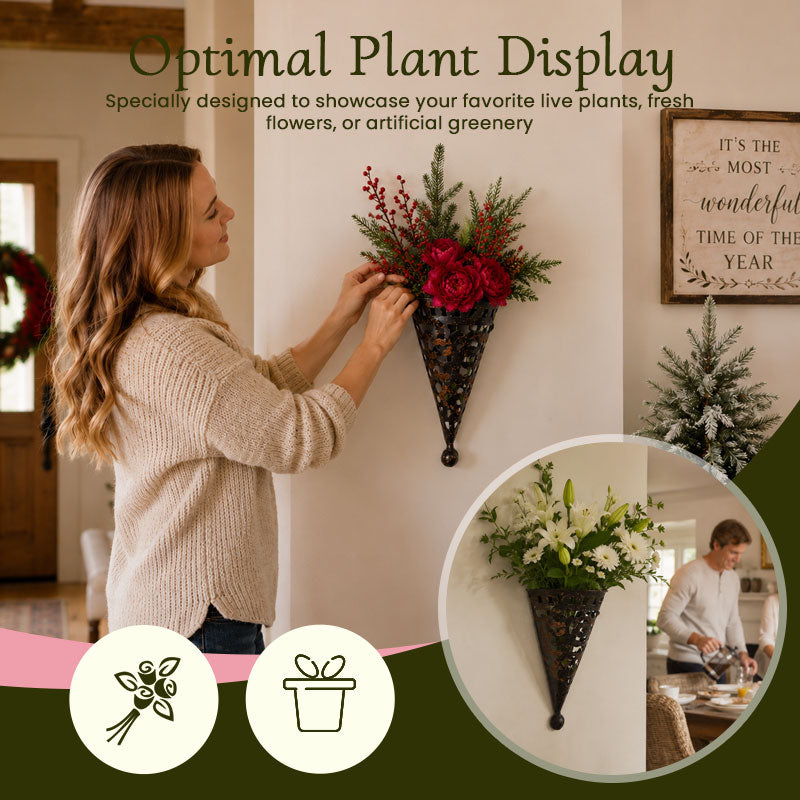 Wall-Mounted Plant Vase Decor