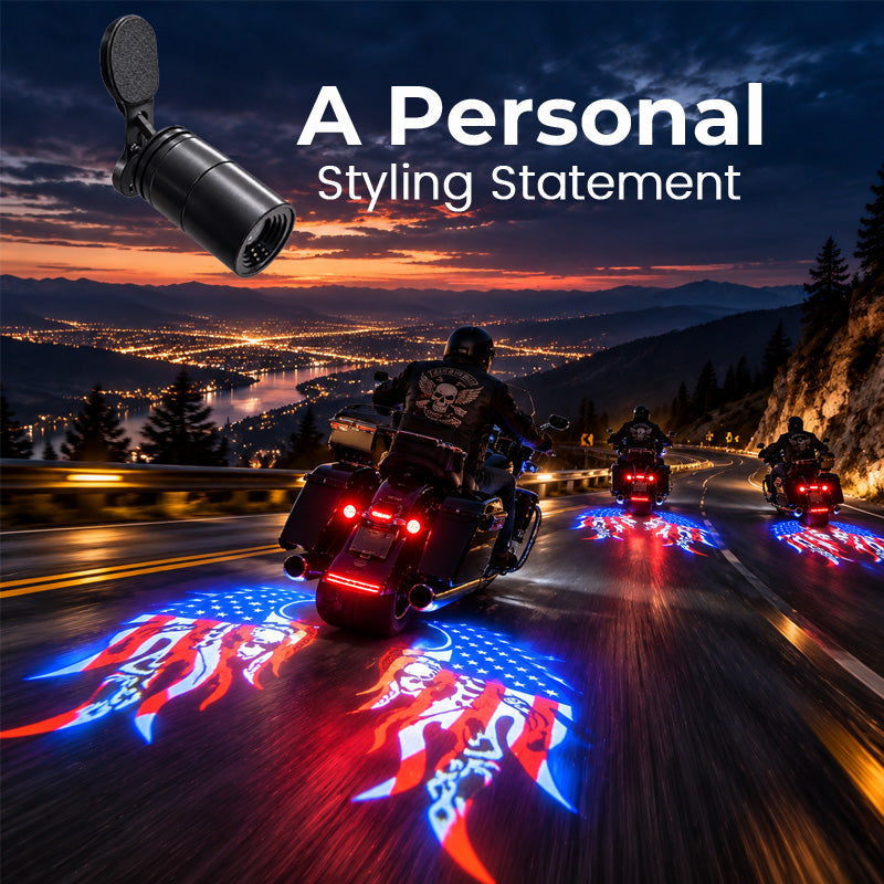 American Flag Motorcycle LED Ground Projection Lights