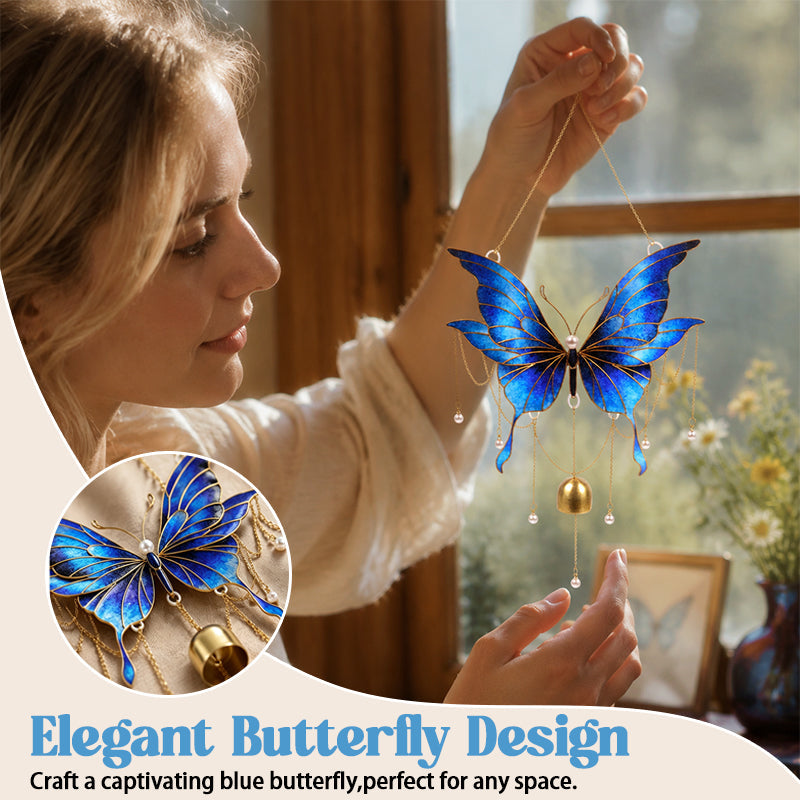 DIY Cloisonné Enamel Butterfly Wind Chime Craft Kit