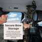 HuntLock™ Vehicle Bow Rack – Secure Rear Seat Archery Storage for Hunting Trips