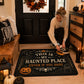 "This Is My Haunted Place – Enter If You Dare" Vintage Halloween Doormat | Spooky Front Door Welcome Mat