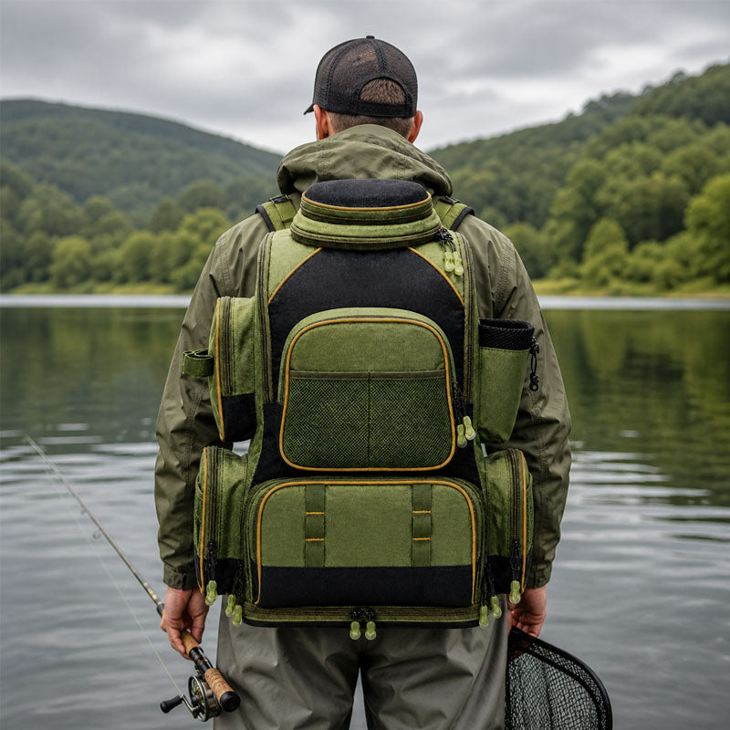 Multi-Pocket Fishing Tackle Backpack for Outdoor🎣🎒✨