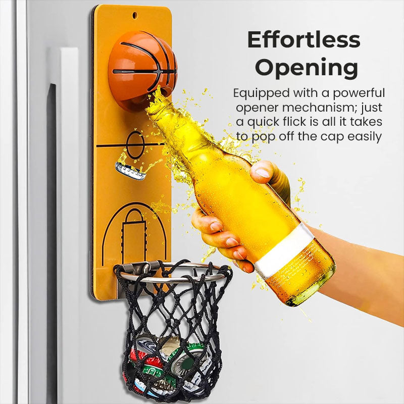 Slam Dunk Bottle Opener with Cap Catcher