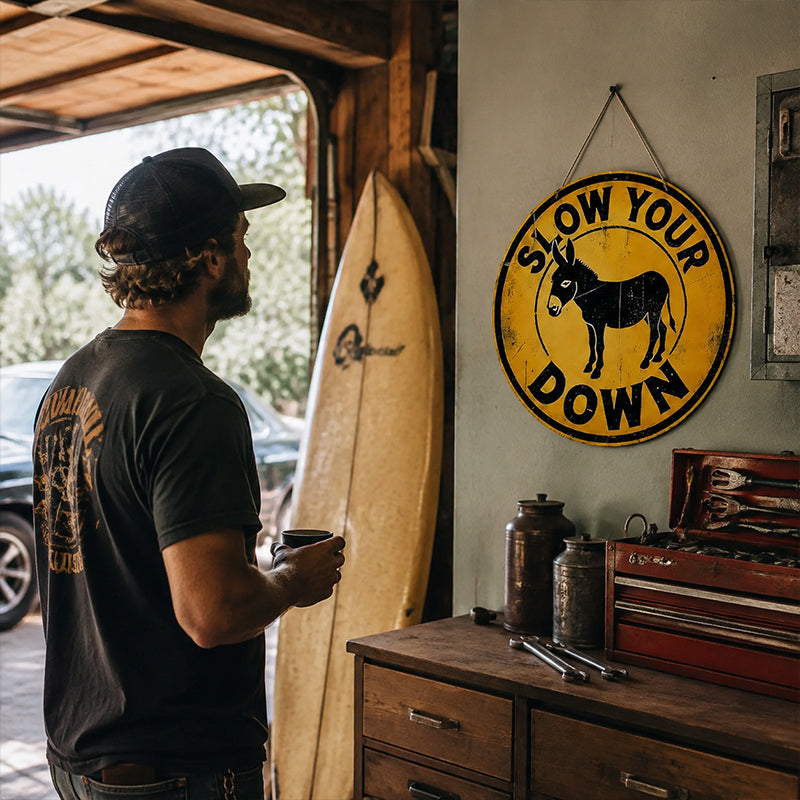 Slow Your Down Round Sign
