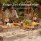 Artisanal Wine Flight Serving Tray Set - Unique Drink Holders for Entertaining