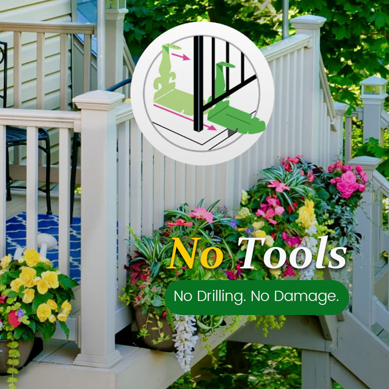 Instant Balcony Garden Extender – Tool-Free, Strong Load, Fits Most Railings