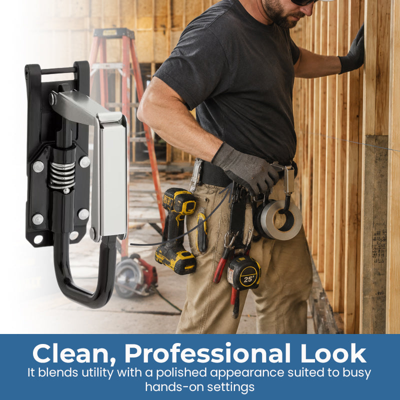 Quick-Release Electrical Tape Holder | Folding Belt Clip for Electricians & Contractors