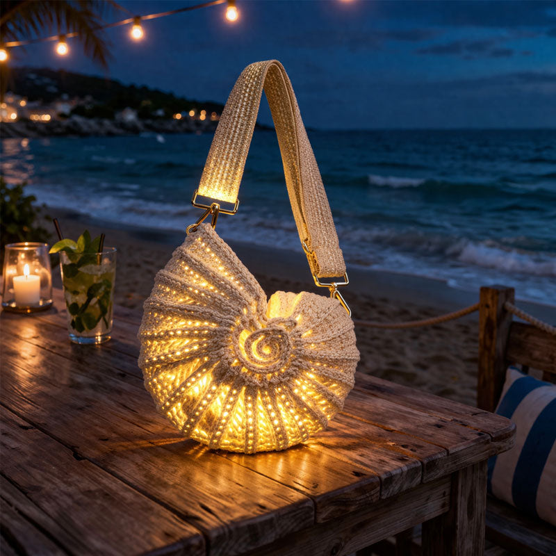 Radiant Nautilus Shell Bag 🐚 — Carry the Magic of the Deep Blue