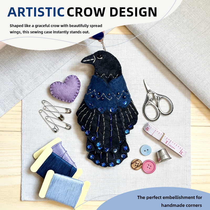 Luna the Crow Sewing Case