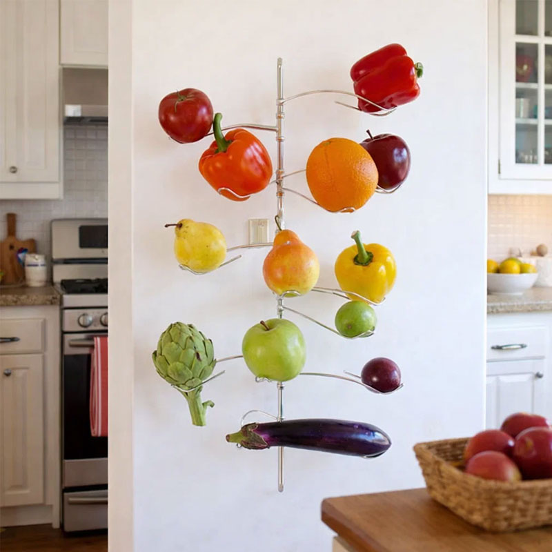 Wall-Mounted Fruit & Vegetable Storage Rack