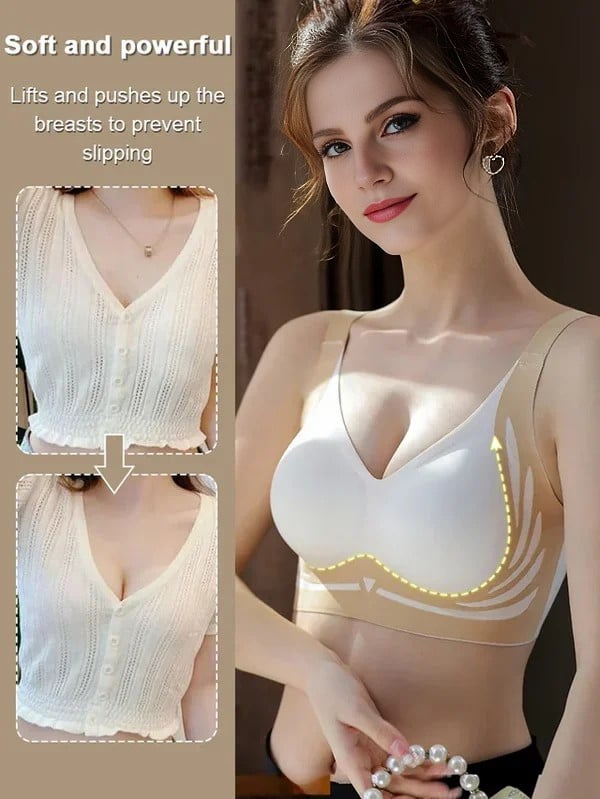 🔥🎁Super gather bra | Wireless Push-up Bra👍No more sagging breasts