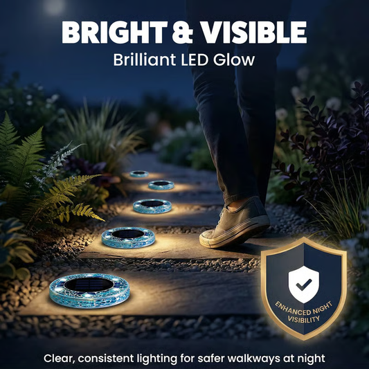 🌙 Solar Mosaic Disk Garden Lights